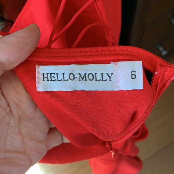 Hello molly red slit dress - Picture 4 of 4